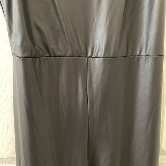 FashionNova plus size 1X black pleather jumpsuit - Picture 6 of 10